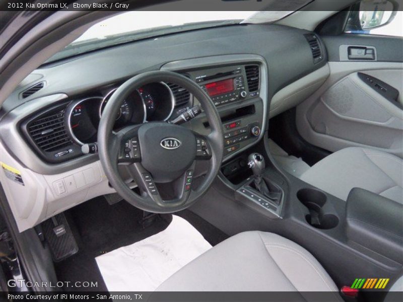 Ebony Black / Gray 2012 Kia Optima LX
