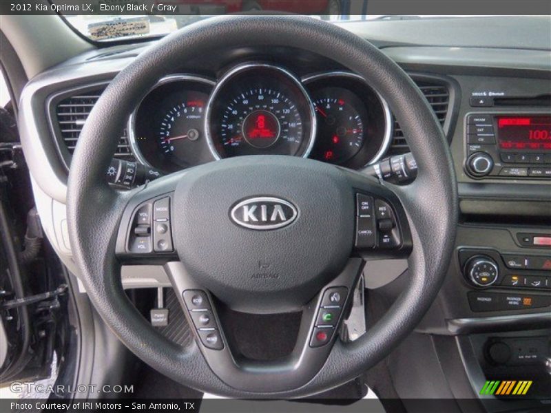 Ebony Black / Gray 2012 Kia Optima LX