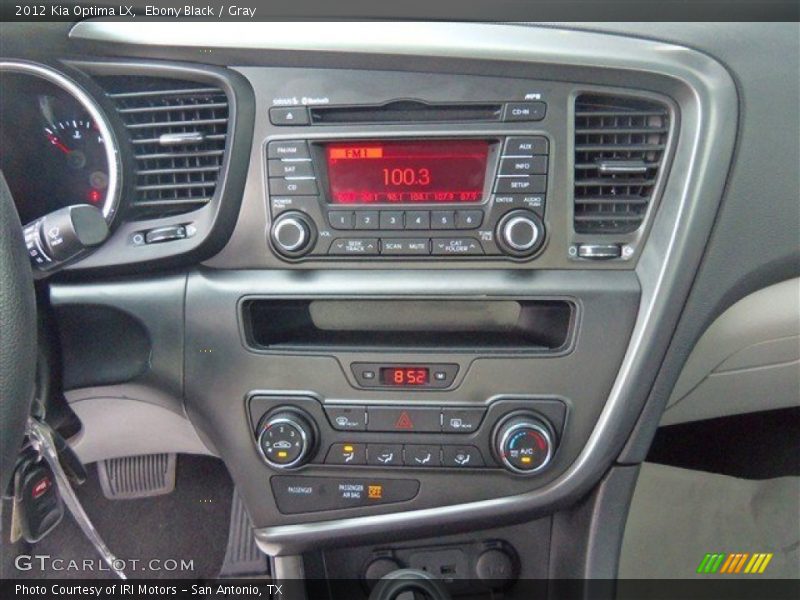 Ebony Black / Gray 2012 Kia Optima LX