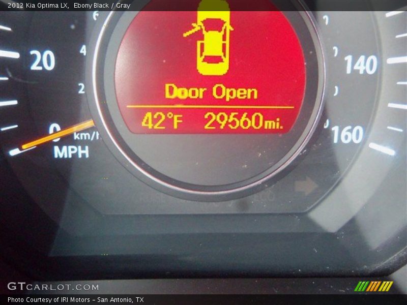 Ebony Black / Gray 2012 Kia Optima LX