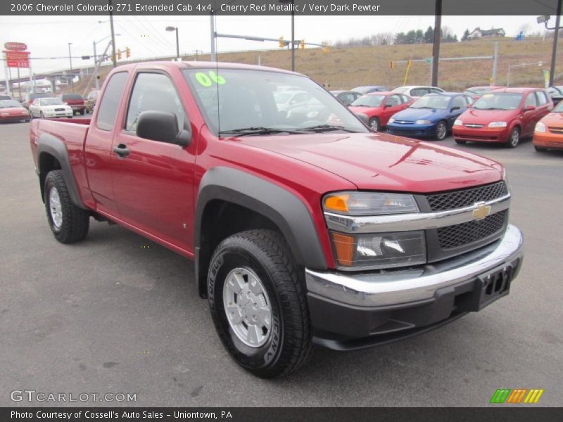 Cherry Red Metallic / Very Dark Pewter 2006 Chevrolet Colorado Z71 Extended Cab 4x4