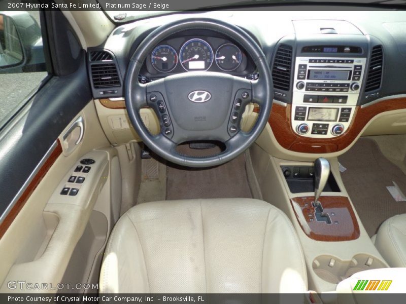 Platinum Sage / Beige 2007 Hyundai Santa Fe Limited