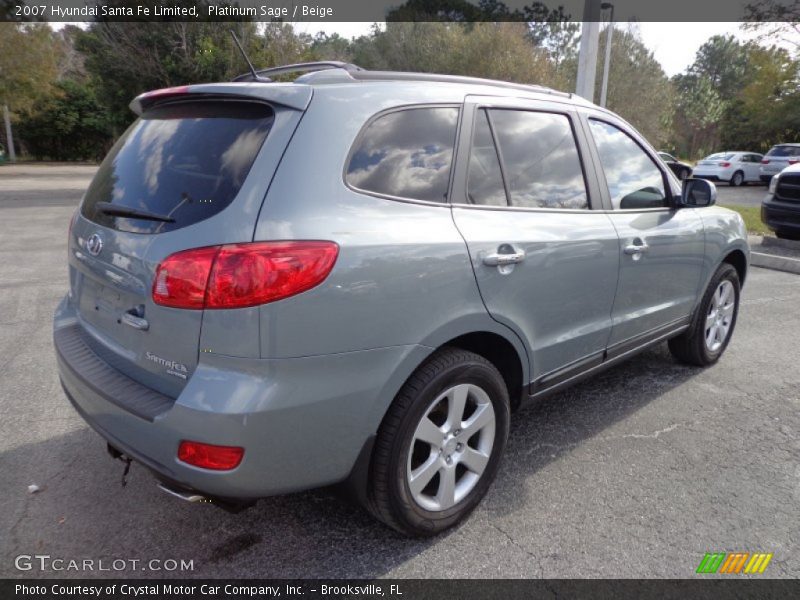 Platinum Sage / Beige 2007 Hyundai Santa Fe Limited
