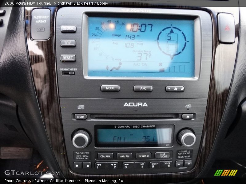 Controls of 2006 MDX Touring