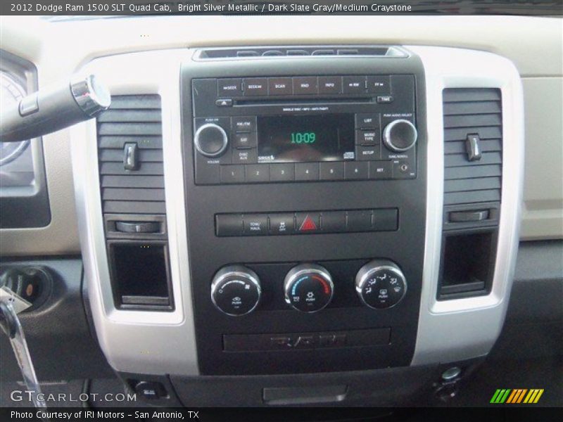 Bright Silver Metallic / Dark Slate Gray/Medium Graystone 2012 Dodge Ram 1500 SLT Quad Cab