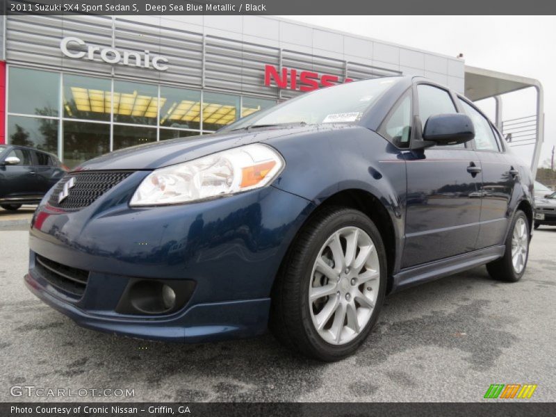 Deep Sea Blue Metallic / Black 2011 Suzuki SX4 Sport Sedan S