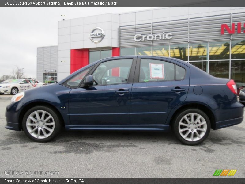 Deep Sea Blue Metallic / Black 2011 Suzuki SX4 Sport Sedan S