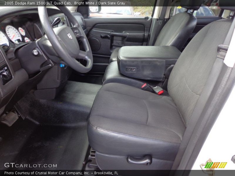 Bright White / Dark Slate Gray 2005 Dodge Ram 1500 SLT Quad Cab