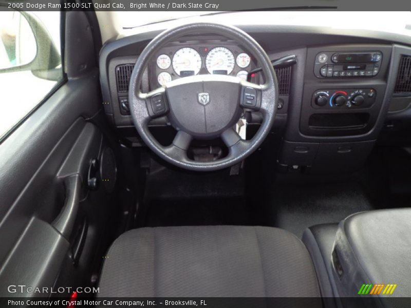 Bright White / Dark Slate Gray 2005 Dodge Ram 1500 SLT Quad Cab