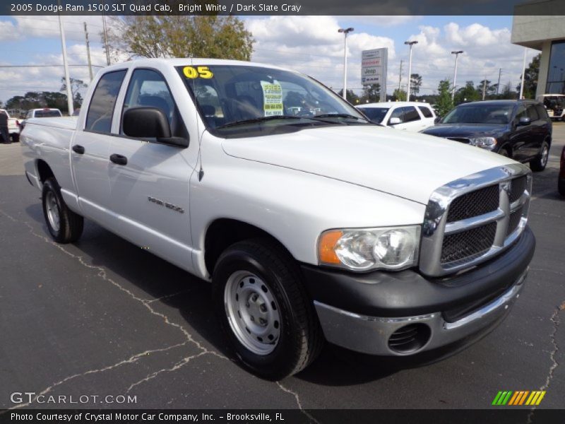 Bright White / Dark Slate Gray 2005 Dodge Ram 1500 SLT Quad Cab