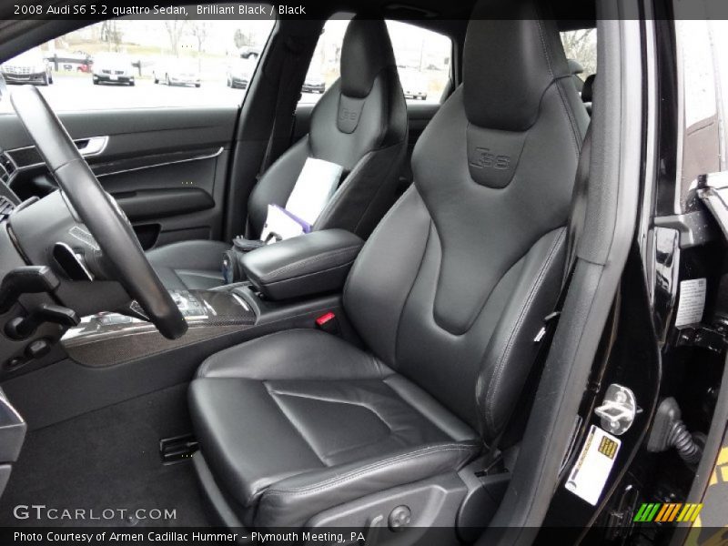 Front Seat of 2008 S6 5.2 quattro Sedan