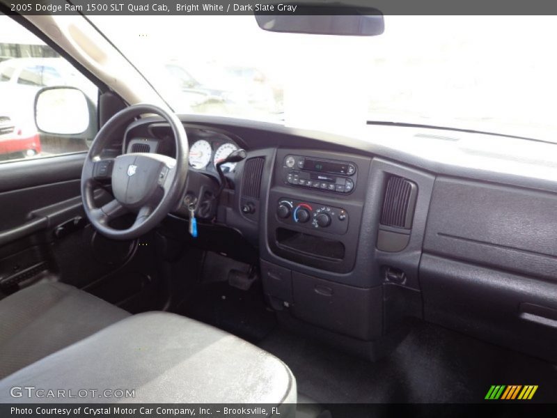 Bright White / Dark Slate Gray 2005 Dodge Ram 1500 SLT Quad Cab
