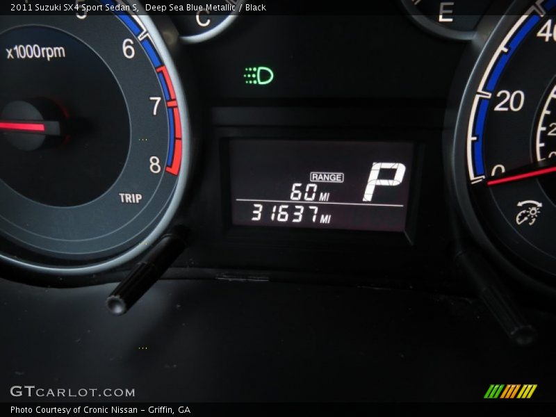 Deep Sea Blue Metallic / Black 2011 Suzuki SX4 Sport Sedan S