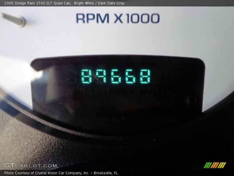 Bright White / Dark Slate Gray 2005 Dodge Ram 1500 SLT Quad Cab