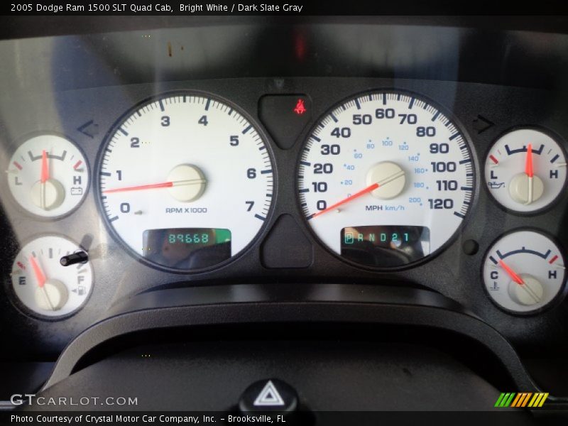 Bright White / Dark Slate Gray 2005 Dodge Ram 1500 SLT Quad Cab