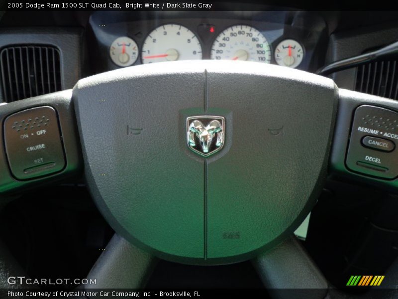 Bright White / Dark Slate Gray 2005 Dodge Ram 1500 SLT Quad Cab