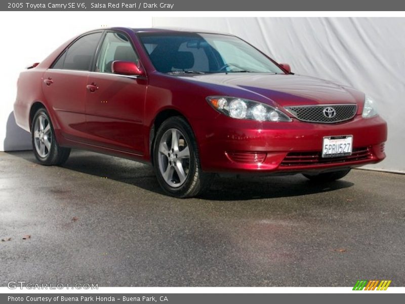 Salsa Red Pearl / Dark Gray 2005 Toyota Camry SE V6