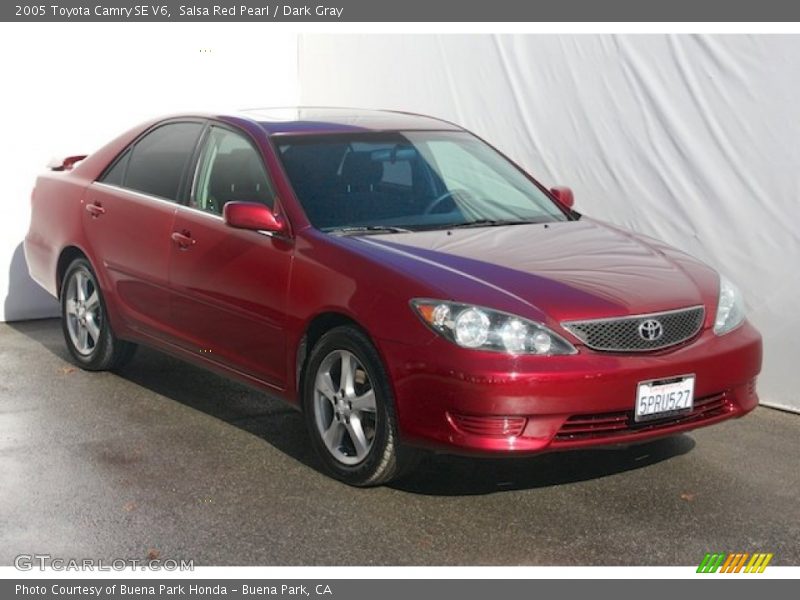 Salsa Red Pearl / Dark Gray 2005 Toyota Camry SE V6