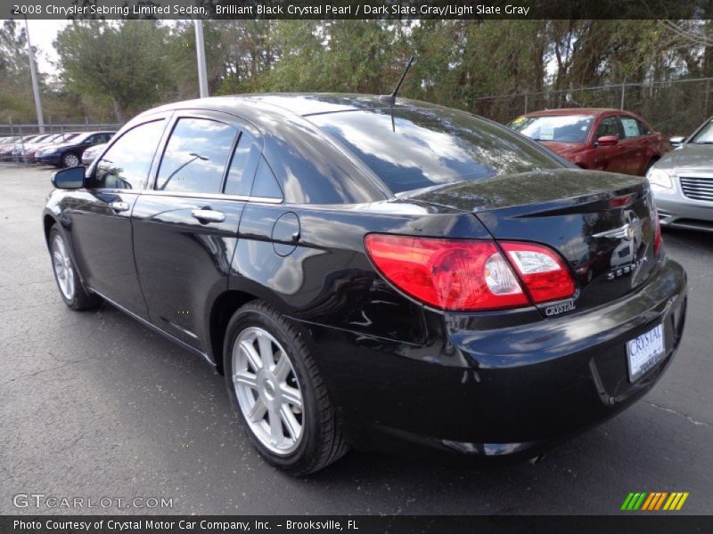 Brilliant Black Crystal Pearl / Dark Slate Gray/Light Slate Gray 2008 Chrysler Sebring Limited Sedan