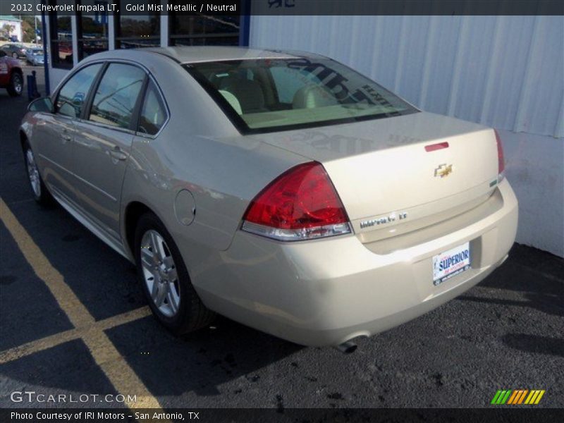 Gold Mist Metallic / Neutral 2012 Chevrolet Impala LT