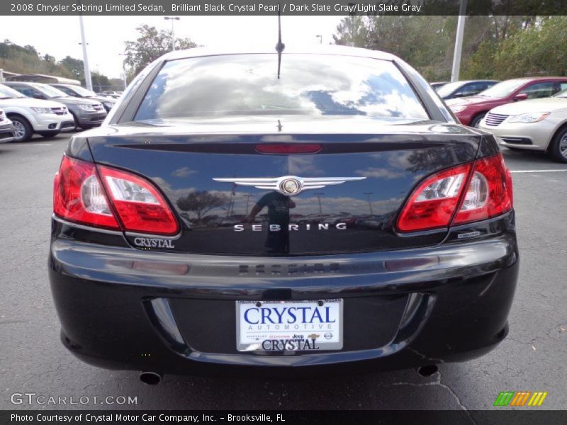 Brilliant Black Crystal Pearl / Dark Slate Gray/Light Slate Gray 2008 Chrysler Sebring Limited Sedan