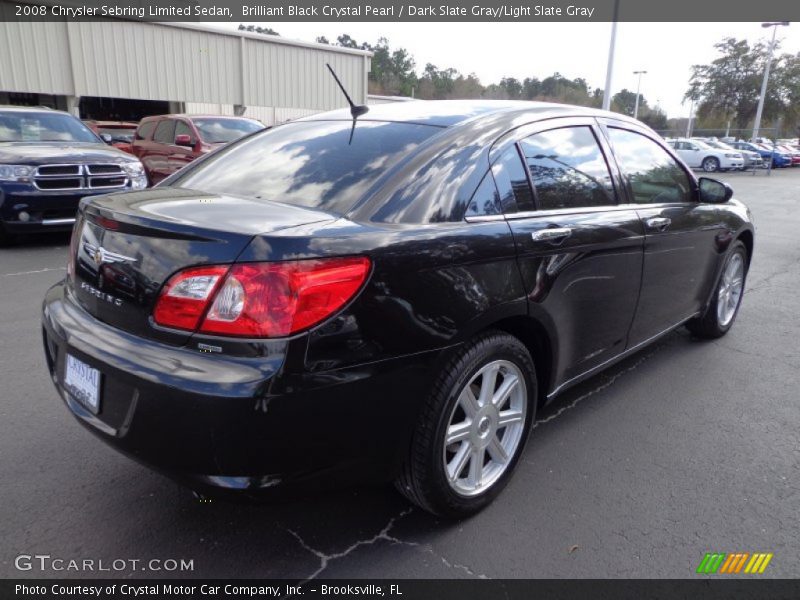 Brilliant Black Crystal Pearl / Dark Slate Gray/Light Slate Gray 2008 Chrysler Sebring Limited Sedan