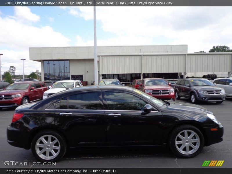Brilliant Black Crystal Pearl / Dark Slate Gray/Light Slate Gray 2008 Chrysler Sebring Limited Sedan