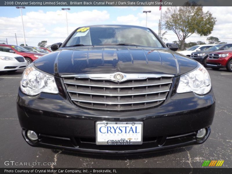 Brilliant Black Crystal Pearl / Dark Slate Gray/Light Slate Gray 2008 Chrysler Sebring Limited Sedan