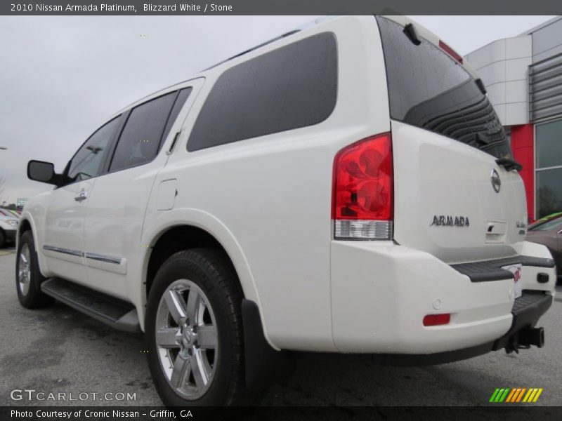 Blizzard White / Stone 2010 Nissan Armada Platinum