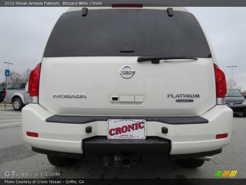 Blizzard White / Stone 2010 Nissan Armada Platinum