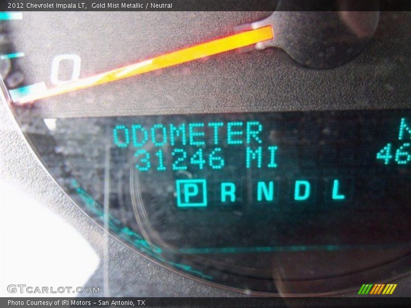 Gold Mist Metallic / Neutral 2012 Chevrolet Impala LT