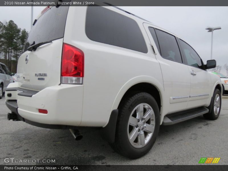 Blizzard White / Stone 2010 Nissan Armada Platinum
