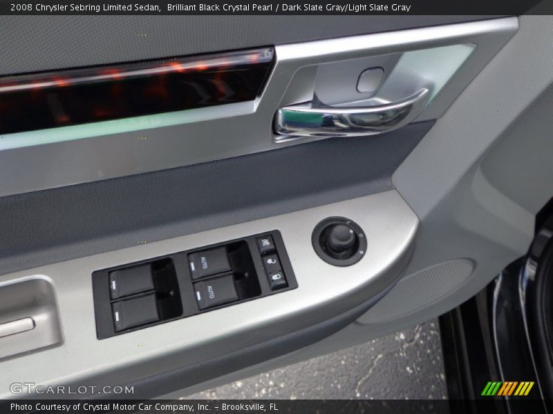Brilliant Black Crystal Pearl / Dark Slate Gray/Light Slate Gray 2008 Chrysler Sebring Limited Sedan