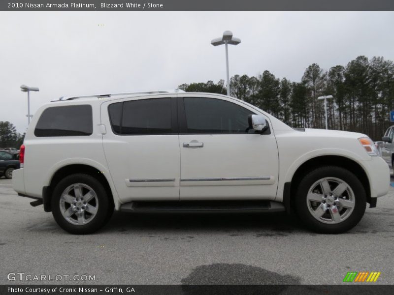 Blizzard White / Stone 2010 Nissan Armada Platinum