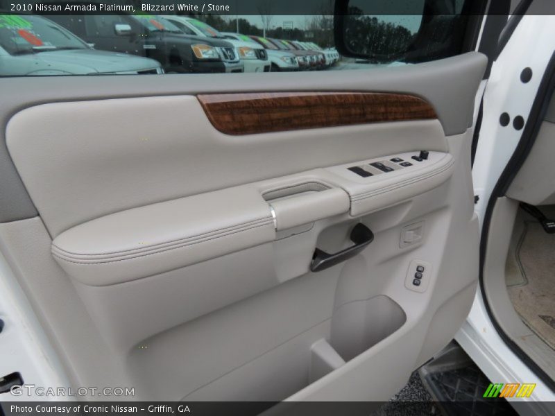Blizzard White / Stone 2010 Nissan Armada Platinum