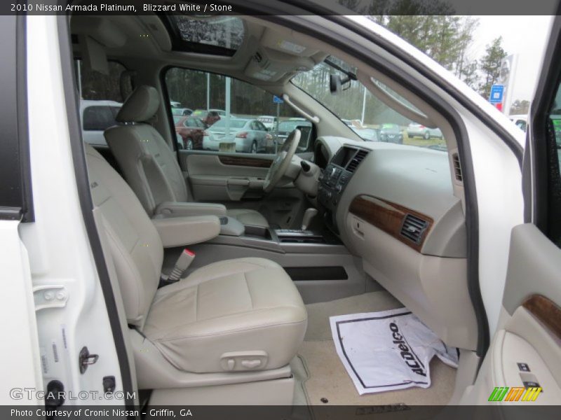 Blizzard White / Stone 2010 Nissan Armada Platinum