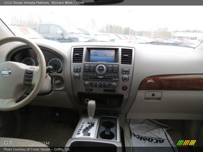 Blizzard White / Stone 2010 Nissan Armada Platinum