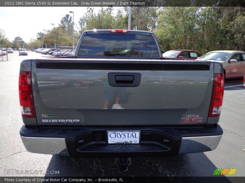 Gray Green Metallic / Dark Titanium 2011 GMC Sierra 1500 SL Extended Cab