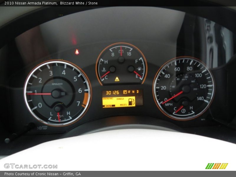 Blizzard White / Stone 2010 Nissan Armada Platinum