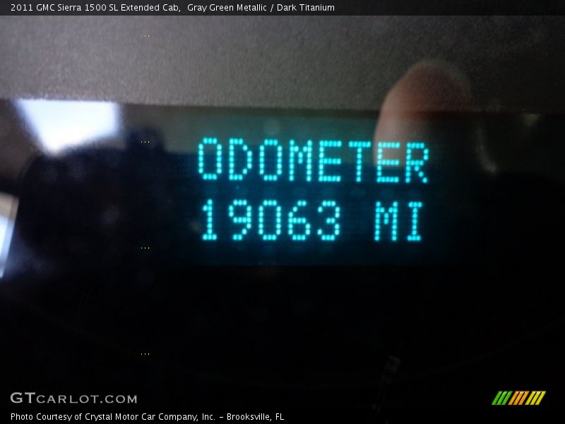 Gray Green Metallic / Dark Titanium 2011 GMC Sierra 1500 SL Extended Cab