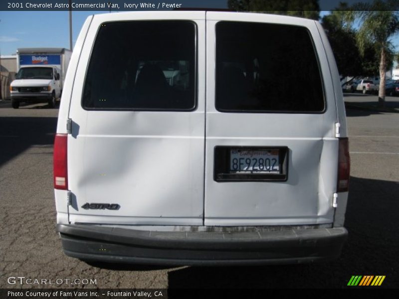 Ivory White / Pewter 2001 Chevrolet Astro Commercial Van