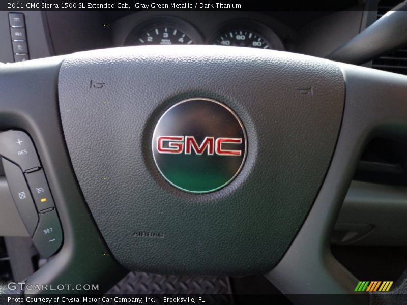 Gray Green Metallic / Dark Titanium 2011 GMC Sierra 1500 SL Extended Cab