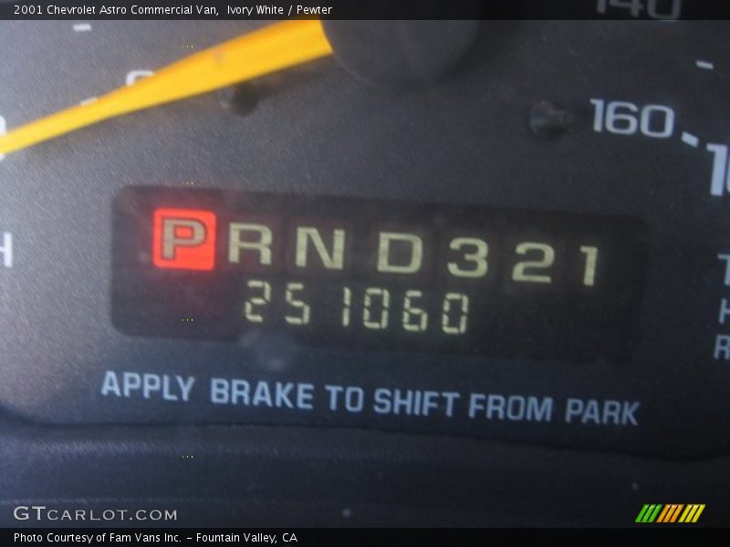 Ivory White / Pewter 2001 Chevrolet Astro Commercial Van
