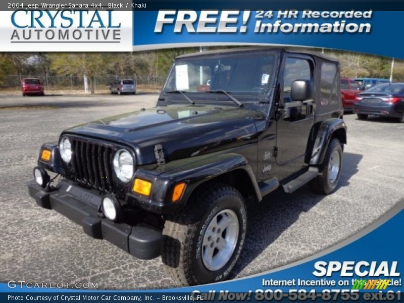 Black / Khaki 2004 Jeep Wrangler Sahara 4x4