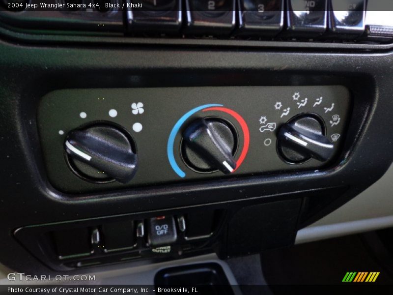 Controls of 2004 Wrangler Sahara 4x4