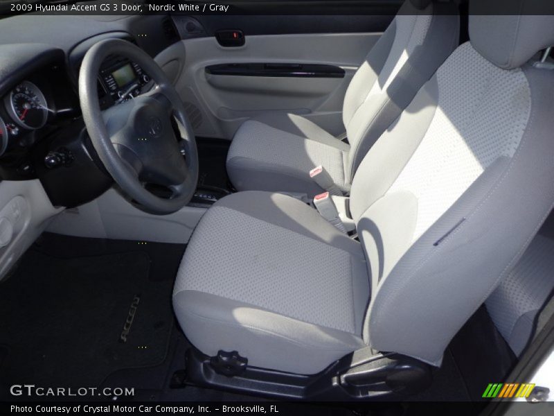 Nordic White / Gray 2009 Hyundai Accent GS 3 Door