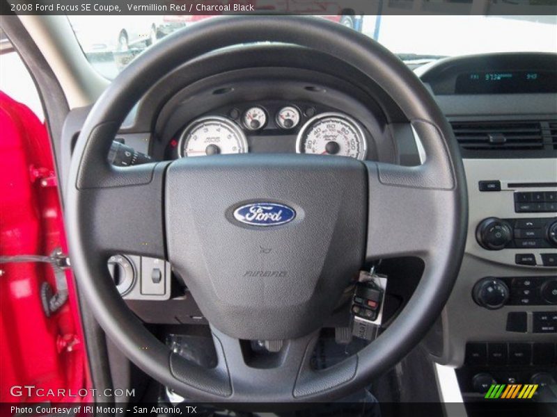 Vermillion Red / Charcoal Black 2008 Ford Focus SE Coupe