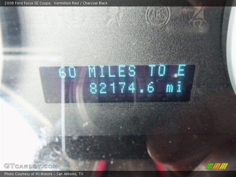 Vermillion Red / Charcoal Black 2008 Ford Focus SE Coupe