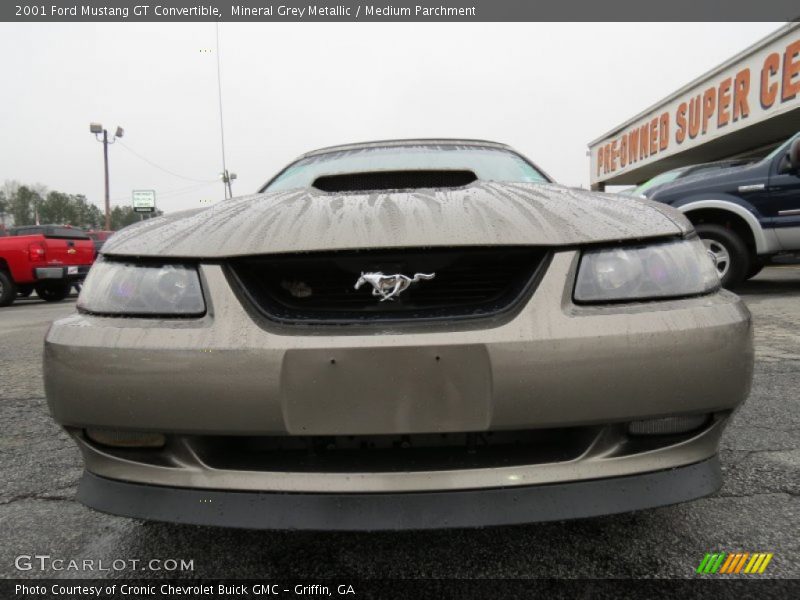 Mineral Grey Metallic / Medium Parchment 2001 Ford Mustang GT Convertible