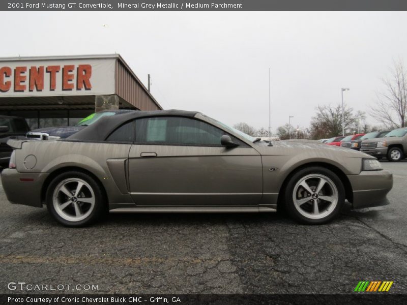 Mineral Grey Metallic / Medium Parchment 2001 Ford Mustang GT Convertible